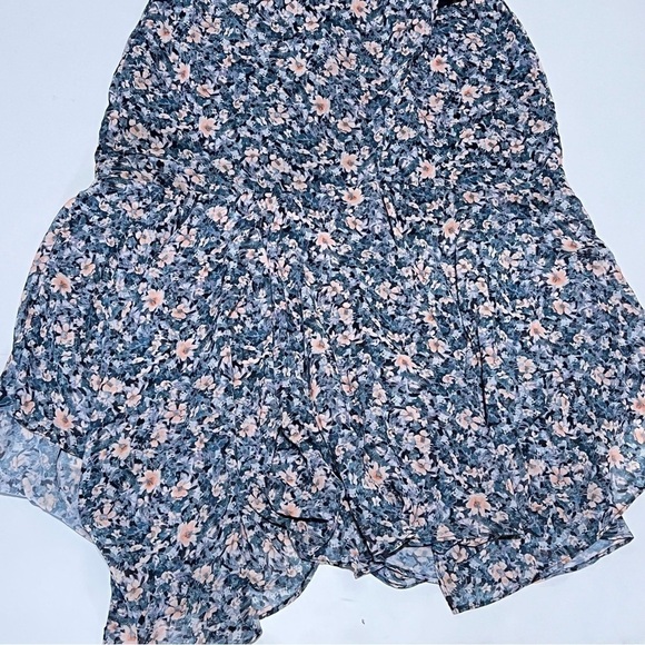 ASTR the Label • Santorini Dress in Blue & Peach Multi Floral - Picture 9 of 12